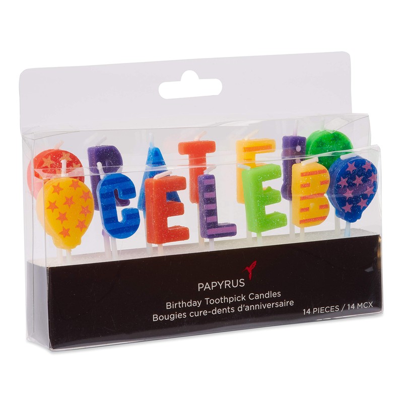 Papyrus Birthday Candles, Celebration (14-Count)
