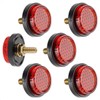 evermotor Red Reflectors Motorcycle License Plate Bolts and Nuts -