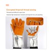 1 Pair Cowhide Welding Gloves Heat Resistant Fireproof Hard Wearing
