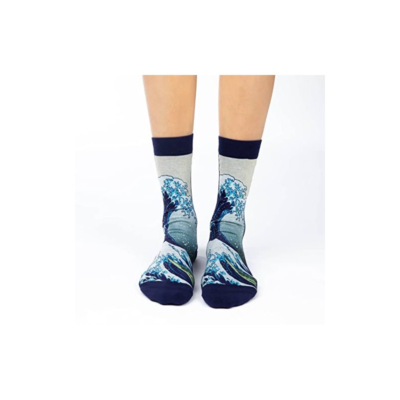 Good Luck Sock Women's The Great Wave off Kanagawa Socks,