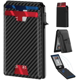 typecase Men's Business Fashion Large Capacity Bi-Fold Wallet (1 count), Spring Textured Rfid Blocking Card Holder, Casual Fashion Wallet for Work and Everyday Use - Color: Carbon Fiber