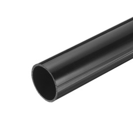 MECCANIXITY PVC Rigid Tube Round Pipe Tubing Hardware Tubing 1.39" ID 13" Length Black High Impact for Water Pipe,Crafts