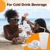 RIKICACA 12 Oz Styrofoam Cups with Lids and Drinking Straws,