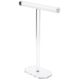 Plymor Clear Acrylic T-Bar Necklace Display Stand, 18" H x 12" W x 5" D