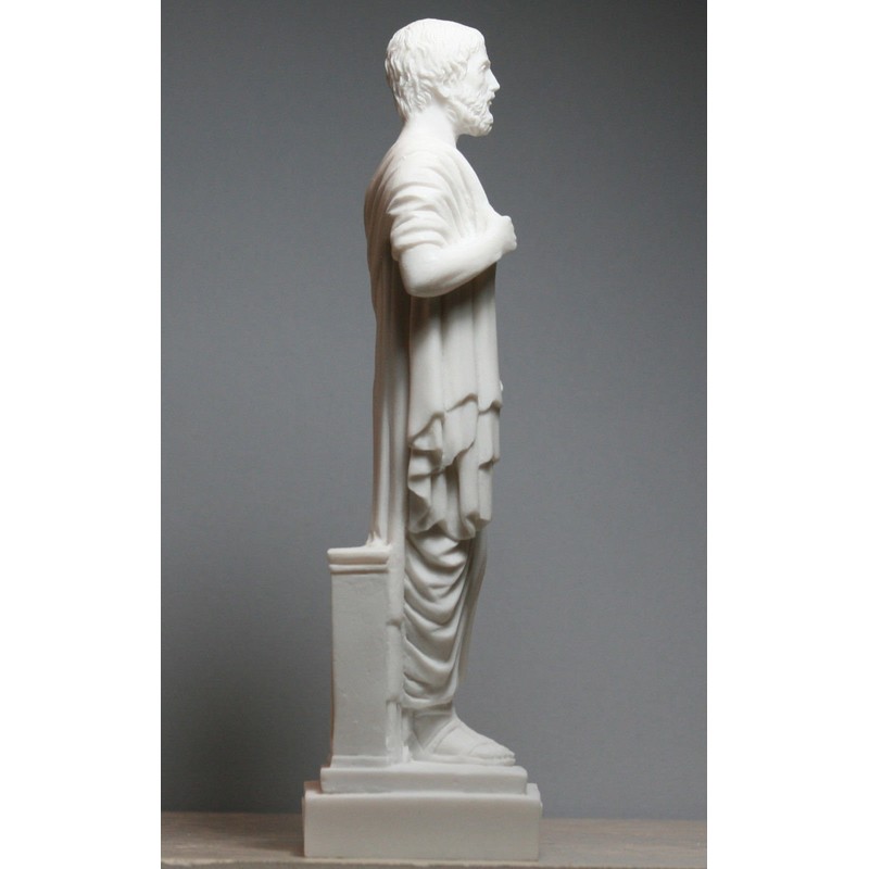 Aristotle Greek Philosopher and Scientist Cast Marble Statue Sculpture Figurine