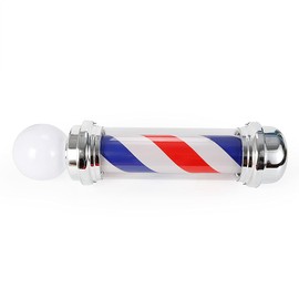 Gdrasuya10 Barber Pole Light Shop Rotating Light Barber Shop Open Sign for Business Wall-Mounted Hair Salon Lighting with White Blue Red LED Strips Indoor and Outdoor(32 Inch)