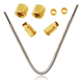 MCAMPAS Pilot Tube Assembly Kit .Flex Tube 1/4"x 36"Stainless Steel Pilot Tube With Compression Fittings M10x1 Male Female Nut For Natural Gas.Propane Appliances
