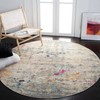 SAFAVIEH Madison Collection Accent Rug - 4' Round, Grey &