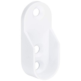 AIWA METAL U Bracket for Aluminum Hanger Pipe, Screw Stop, White