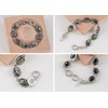 Alilang Natural Abalone Shell Bracelet Exquisite Retro Geometric Shape Silvery