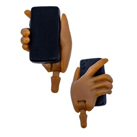 Figures Toy Company Cell Phone Accessory Hand Ultimate 6.5 Inch Male Figures [Black Skin Black Phone]