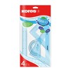 Kores - Geometry Set in Assorted Colours - GEO30 Protractor,