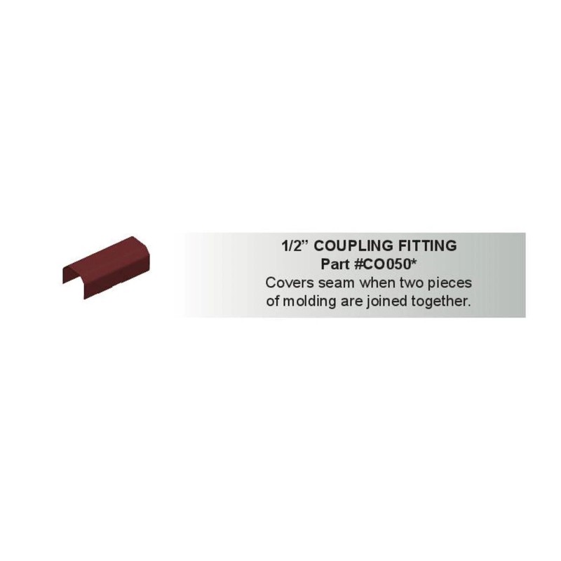 CableReady CO050WH 1/2" Metal Molding Coupling Fitting White