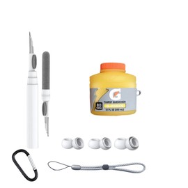 SXXQXXS(7 in 1) Yellow Bottle Case Cover for Airpods Pro2 with Cleaner Kit/Keychain/Lanyard/Ear Tips(S/M/L) Soft Protective Cover Funny Cartoon Cute for Men Women Kids (yellow,Pro2)