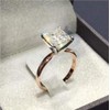 Xiaomei 18K Rose Gold 2ct Cubic Zirconia Simulated Diamond Solitaire