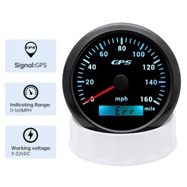 85mm Boat GPS Speedometer 0-160MPH Car Odometer Gauge 7 Colors Backlight With GPS Antenna for Car Motorcycle Boat Marine Truck …