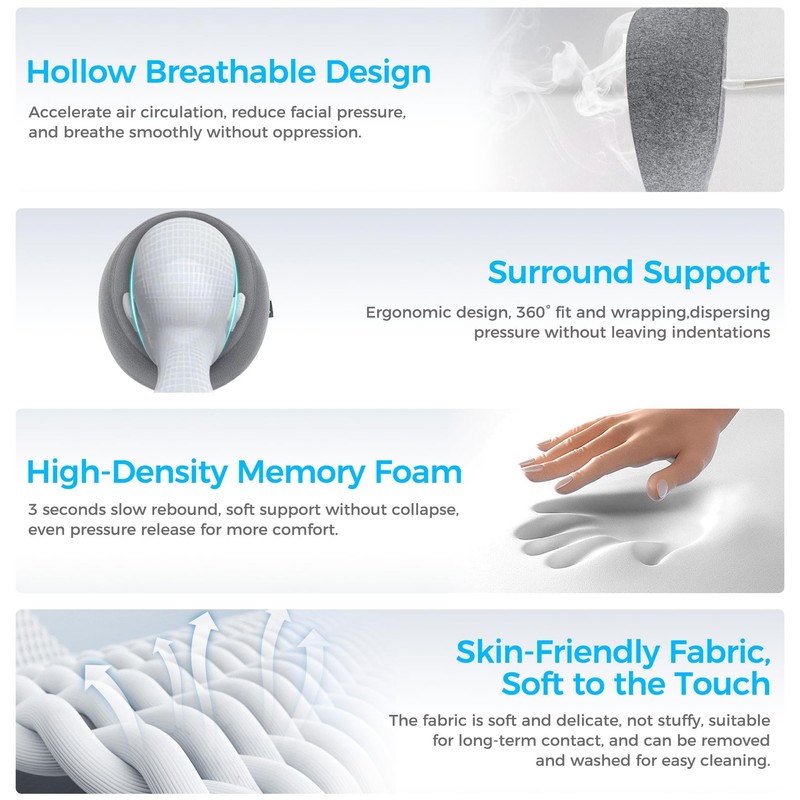 Face Down Pillow, Massage Headrest for Bed, Massage Face Cradle