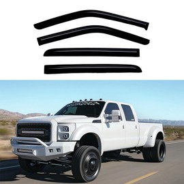 MDZZOVO Window Visor Compatible with 2015-2024 Ford F-150, 2017-2024 Ford F-150 Raptor/F-250/F-350/F-450/F-550 Super Duty SuperCrew, 4Pcs