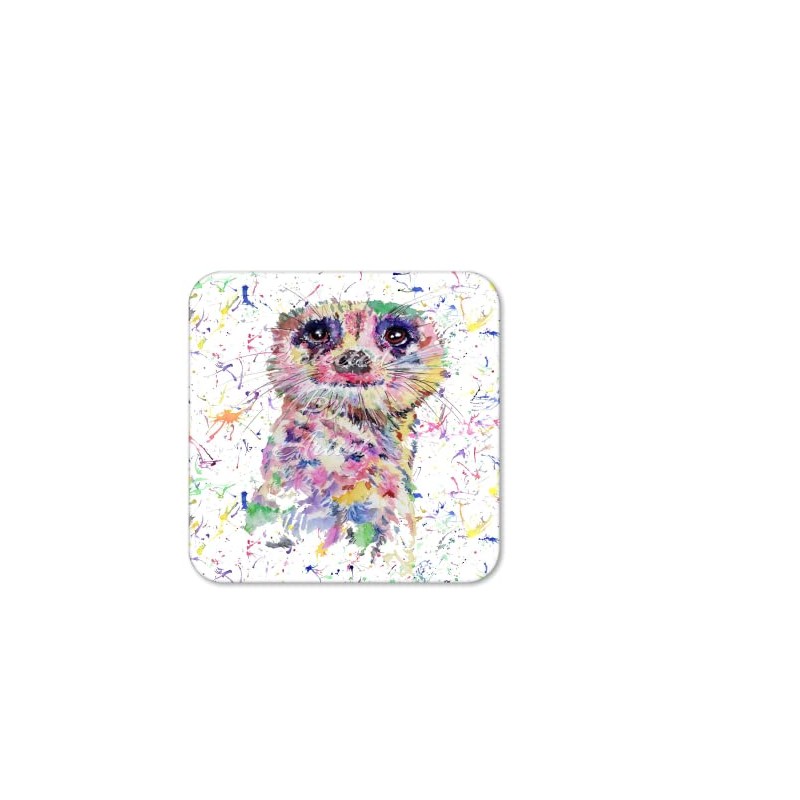 Coaster Meerkat Dessert Wildlife Animals Coasters Watercolour Art Gift Work