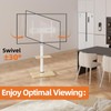 Rolling TV Stand with Hidden Wheels, Mobile TV Cart for