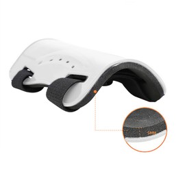 TRADERPLUS Soccer Shin Guards with Breathable EVA Cushion, Adjustable Stra (White)