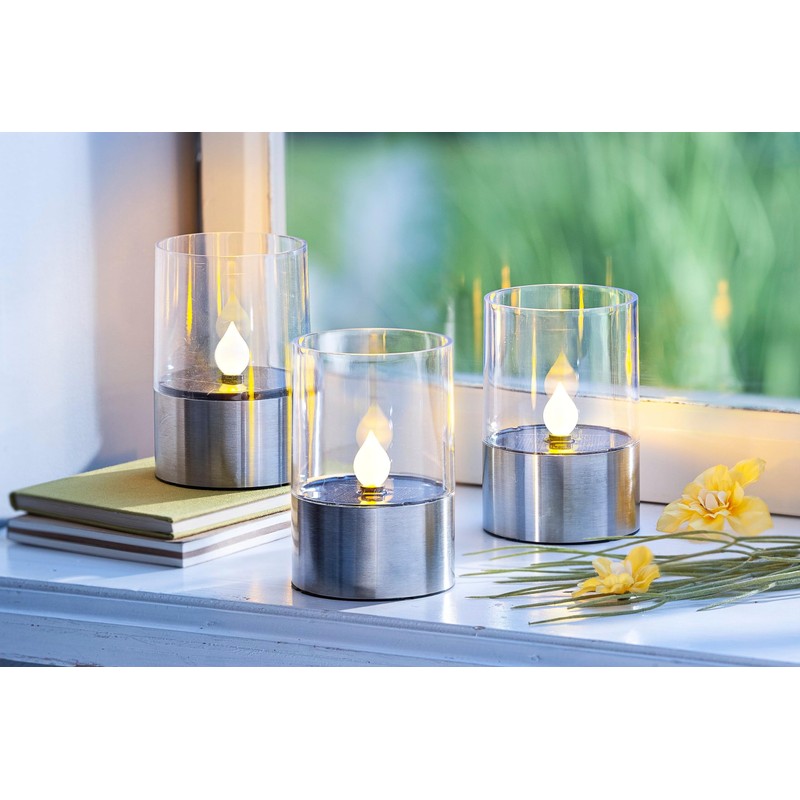 Weltbild Solar Table Lights "Flame" Set of 3