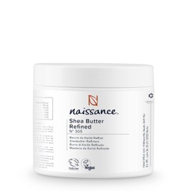 Naissance Shea Butter (No. 305) - 250 g - White, Refined for Cosmetics Face Hair, Skin, Body, Lip Balm - as Soap Base, Hair Care Skin Care - Vegan