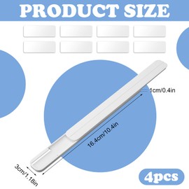 4 Pcs Glues Sliders for Cabinets Pull Out Cabinet Organizer Accessories Office Glide Cabinet Tracks Runner Glues Drawer Slides Pull Out Replace Guide Rail for School Bedroom Kitchen