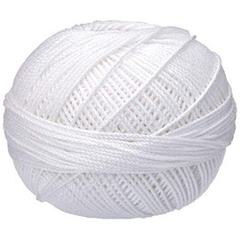 Handy Hands Lizbeth Egyptian Cotton Crochet Thread, Tatting Thread, and Knitting Thread Size 3 (50 Grams 120 Yards) – HH03601, Snow White
