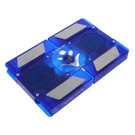 KICHOUSE Led Laptop Cooling Pad Folding Laptop Fan Stand Heat Sink Portable Cooling