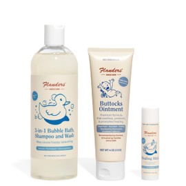 Flanders Gift Set Combo Pack | Includes Flanders Buttocks Ointment, Healing Balm Stick and 3in1 Bubble Bath, Shampoo and Wash |3 Items