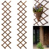 2Pack Expandable Wooden Lattice Wall,Plant Garden Trellis for Climbing Plants