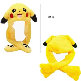 YeahBoom Movable Ear Rabbit Hat, Rabbit Hat, Plush Bunny Ears, Rabbit Hat with Movable Ears, Funny Hat for Adults Children, for Christmas Party, Fancy Dress, Cosplay