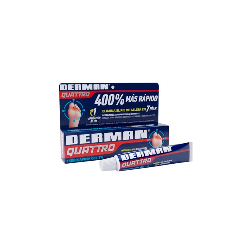 Derman Quattro, Gel para el pie de Atleta, 1% Tubo