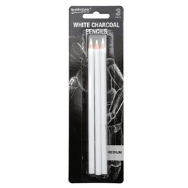 White Charcoal Pencil, Non-Toxic Drawing Pencils, White Charcoal Pencils, Artists, Professional Sketching, Highlight Pencil, Charcoal Set, Sketching Highlight, Colouring Pencils for Fine Art Supplies