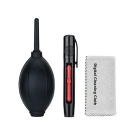 PROfezzion 3-in-1 Cleaning Kit for DSLR Camera and Lens (Power Bellows, Cleaning Pen and Microfibre Cloth for Cleaning)