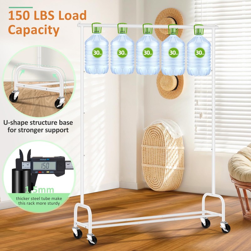 SLEEPING LAMB Heavy Duty Clothes Racks for Hanging Clothing Rack,