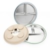 PandaEar 3 Pack Stainless Steel Baby Suction Plates, Divided Toddler