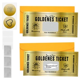 EOPUOZS 2 x Golden Ticket, Scratch Cards to Write Yourself, Scratch Cards Make Yourself