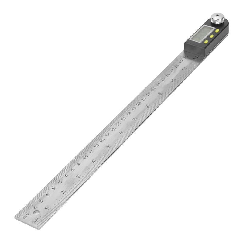 0-300mm Stainless Steel Electronic Protractor Digital Goniometer Angle Finder Miter