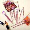 WLLHYF Glitter Crystal Make Up Brush Set 10 Pieces Bling