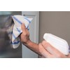 VIKING Bulk Edgeless Microfiber Cleaning Cloths, White and Blue Stripe,