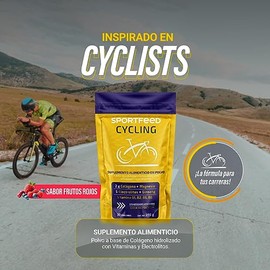 Sportfeed Cycling Suplemento Alimenticio Deportivo Especializado para Ciclismo Hombre y Mujer con Colageno Hidrolizado en polvo, 5 Electrolitos,...   