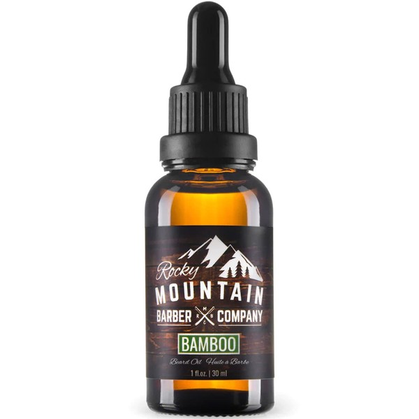 Men's Bamboo Beard Oil with Grapeseed Oil, Coconut Oil, Argan Oil and Bamboo Scent by Rocky Mountain Barber Company