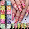 Fluorescent Nail Glitter Sequins Set for Gel Nails, Halloween Flakes