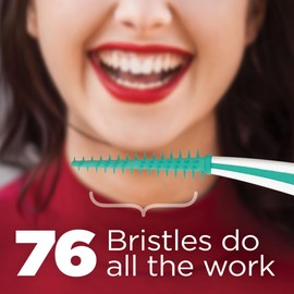 GUM Soft-Picks Advanced, Easy to Use Dental Picks for Teeth Cleaning and Gum Health, Disposable Interdental Brushes with Convenient Carry Case, Dentist Recommended Dental Picks, 90ct (4pk)