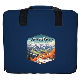 R and R Imports Steamboat Springs Design B Souvenir Destination Seat Cushion Navy Navy