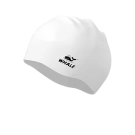WHALE Extra Large Swim Cap for Women Men, Durable Silicone Swimming Hat with Ear Protection, Unisex Adults Bath Swimming Caps for Long Thick Curly Hair & Dreadlocks Braids Weaves Afro Hair(White)
