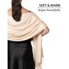Achillea Large Soft Silky Pashmina Shawl Wrap Scarf in Solid