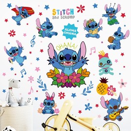 Wall Stickers for Kids, Cartoon Character Stickers for Children Room, DIY Removable Stickers for Baby Kids Nursery Girls Bedroom Living Room Playroom Wall Decoration by HeyAlpha (Aloha)